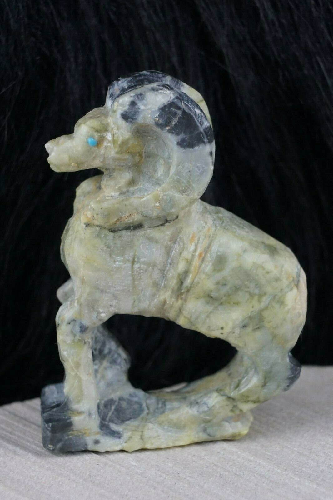 Ram Zuni Fetish Carving - Jerrold Lahaleon - High Lonesome Trading