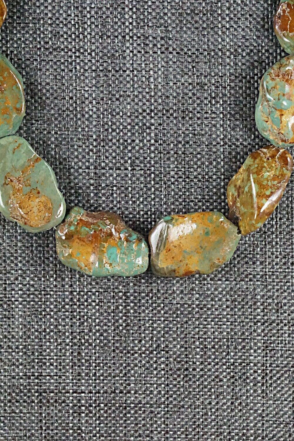 Turquoise and Sterling Silver Necklace - Louise Joe