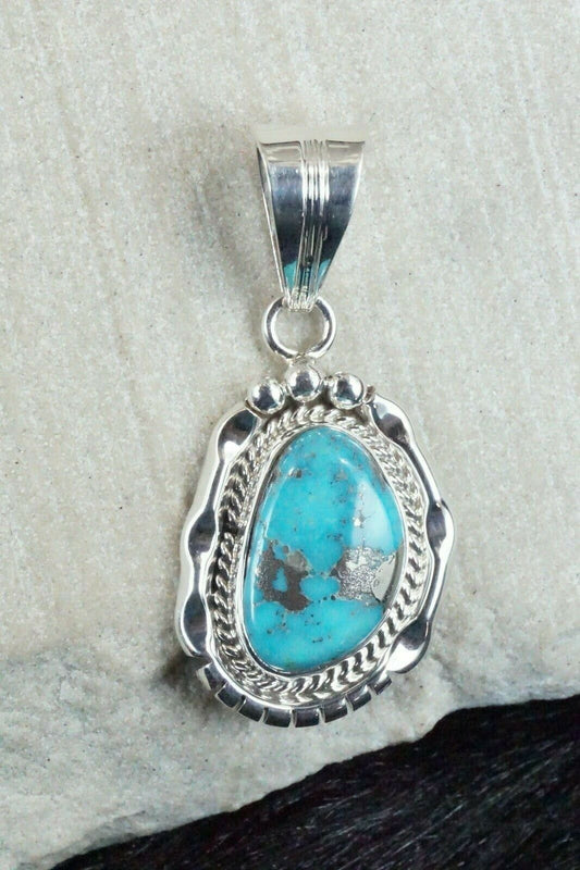 Turquoise & Sterling Silver Pendant - Samuel Yellowhair