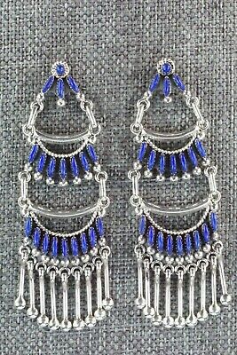 Lapis & Sterling Silver Earrings - Stewart Nakatewa