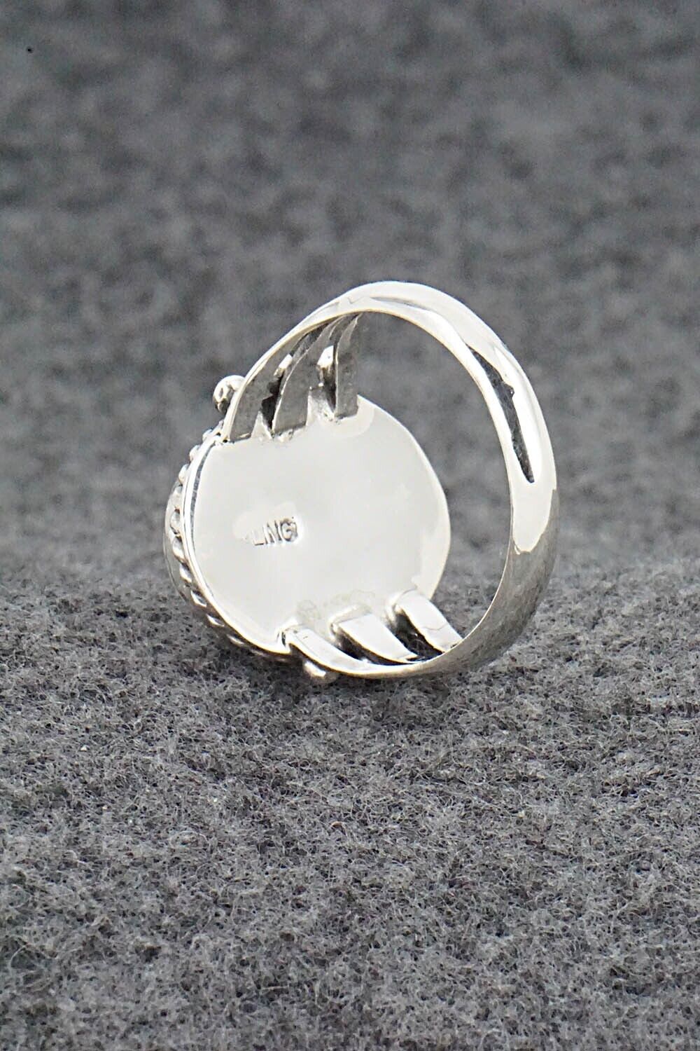White Buffalo & Sterling Silver Ring - Grace Kenneth - Size 8