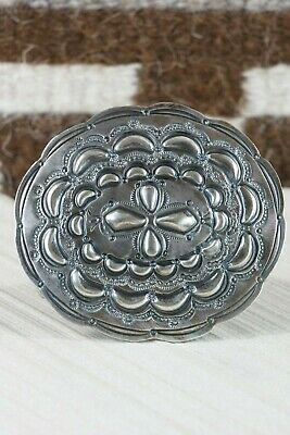 Navajo Sterling Silver Belt Buckle - Wallace Yazzie Jr - High Lonesome Trading