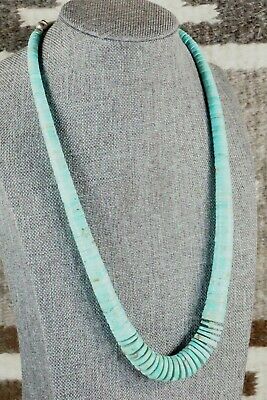 Turquoise & Sterling Silver Necklace - Lupe Lovato