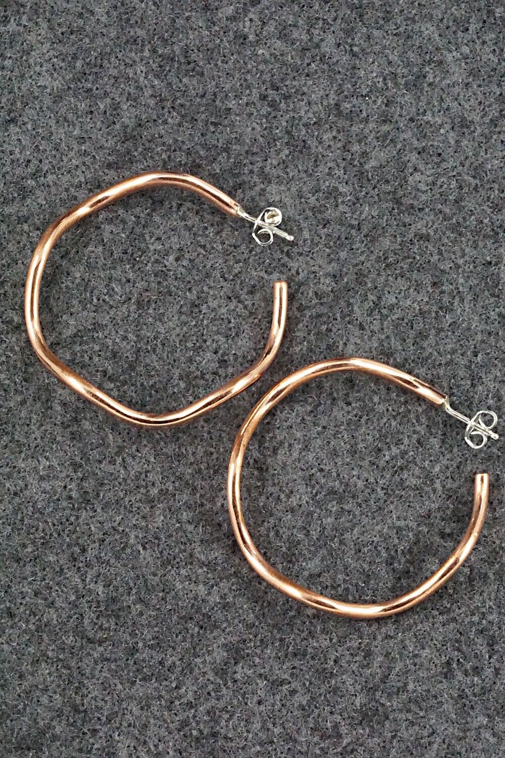 Copper Hoop Earrings - Elaine Tahe