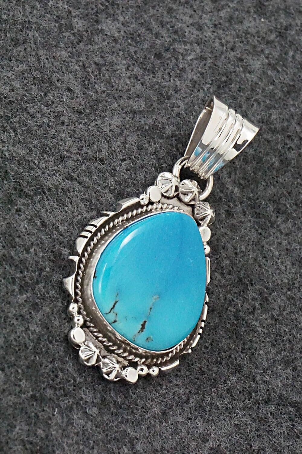 Turquoise and Sterling Silver Pendant - Daniel Benally