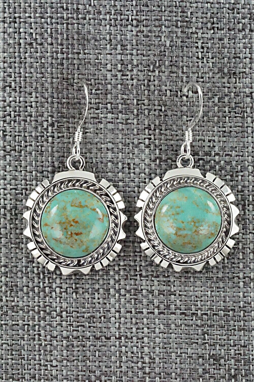 Turquoise & Sterling Silver Earrings - Amos Begay