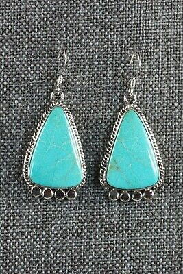 Navajo Turquoise & Sterling Silver Earrings - Sharon McCarthy - High Lonesome Trading