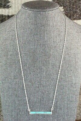 Turquoise & Sterling Silver Necklace - Rolanda Natachu