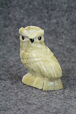 Owl Zuni Fetish Carving - Edison Bobelu