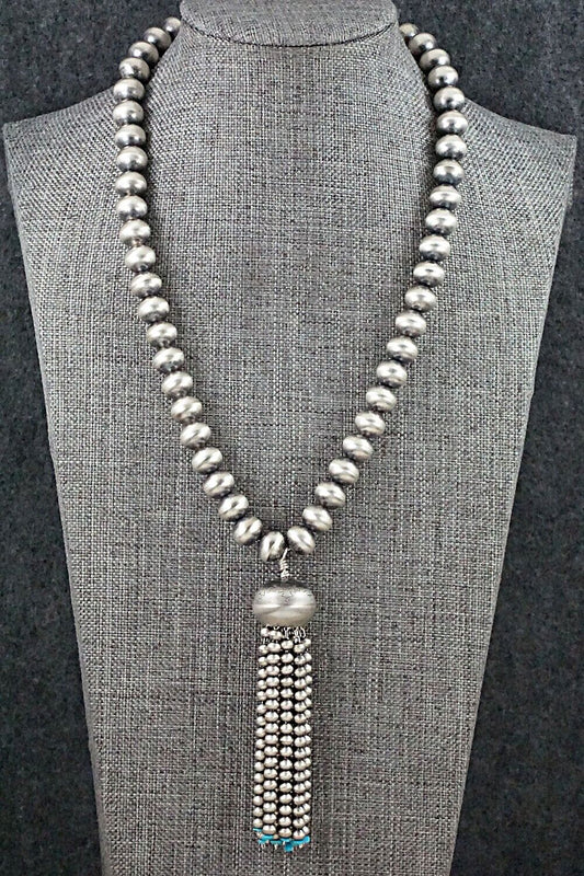 Turquoise & Navajo Pearl Necklace - Jan Mariano