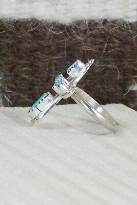 Turquoise & Sterling Silver Ring - Cecilia Iule - Size 7.75