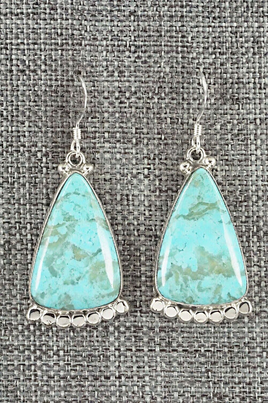 Turquoise & Sterling Silver Earrings - Verley Betone