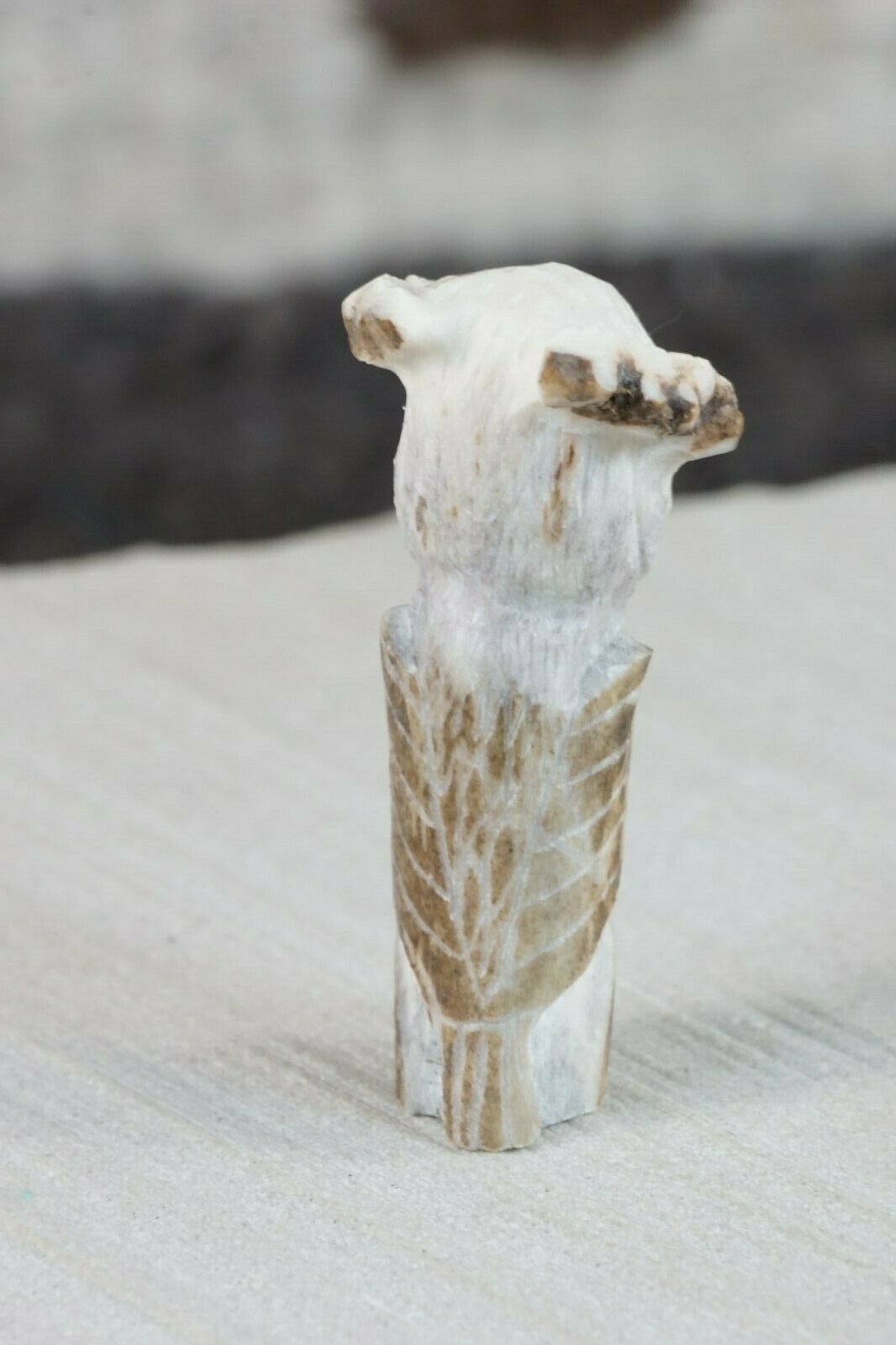 Owl Zuni Fetish Carving - Chris Peina - High Lonesome Trading