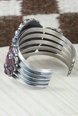 Spiny Oyster & Sterling Silver Bracelet - Anthony Skeets