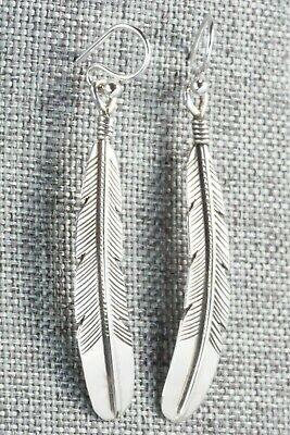 Sterling Silver Feather Earrings - Joe Mace