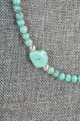 Turquoise & Sterling Silver Necklace - Navajo