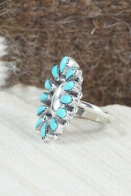 Turquoise & Sterling Silver Ring - Mary Chavez - Size 7.25
