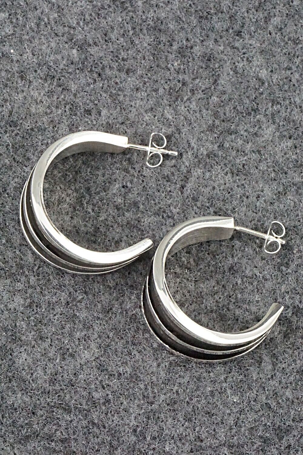 Sterling Silver Hoop Earrings - Tom Hawk
