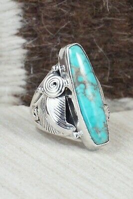 Turquoise & Sterling Silver Ring - Darrell Morgan - Size 5.5