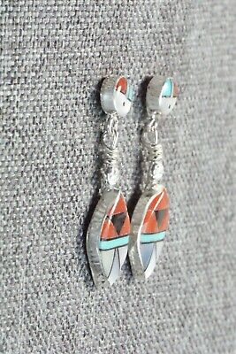 Multi Stone Inlay & Sterling Silver Earrings - Ola Eriacho