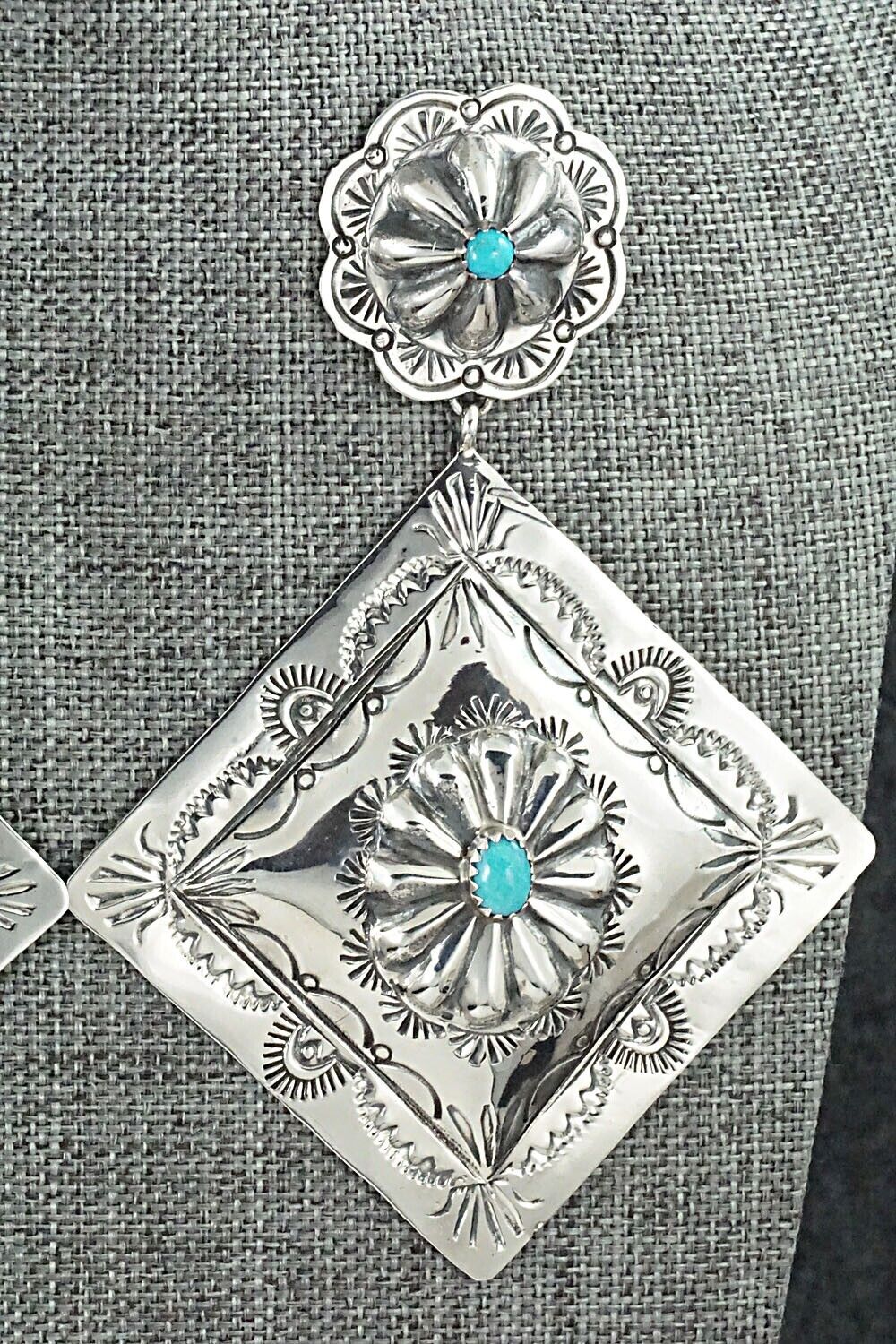 Turquoise & Sterling Silver Earrings - Rita Lee