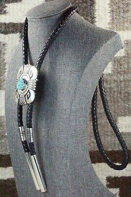 Turquoise & Sterling Silver Bolo Tie - Richard Singer