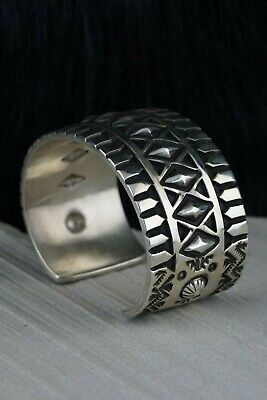 Navajo Sterling Silver Bracelet - Elvira Bill - High Lonesome Trading