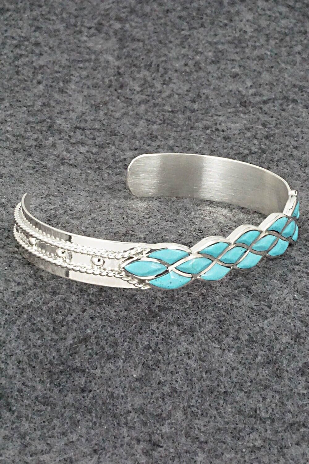 Turquoise and Sterling Silver Bracelet - Derrick & Lorella Chavez