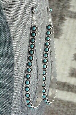 Turquoise and Sterling Silver Earrings - Florenda Lonasee