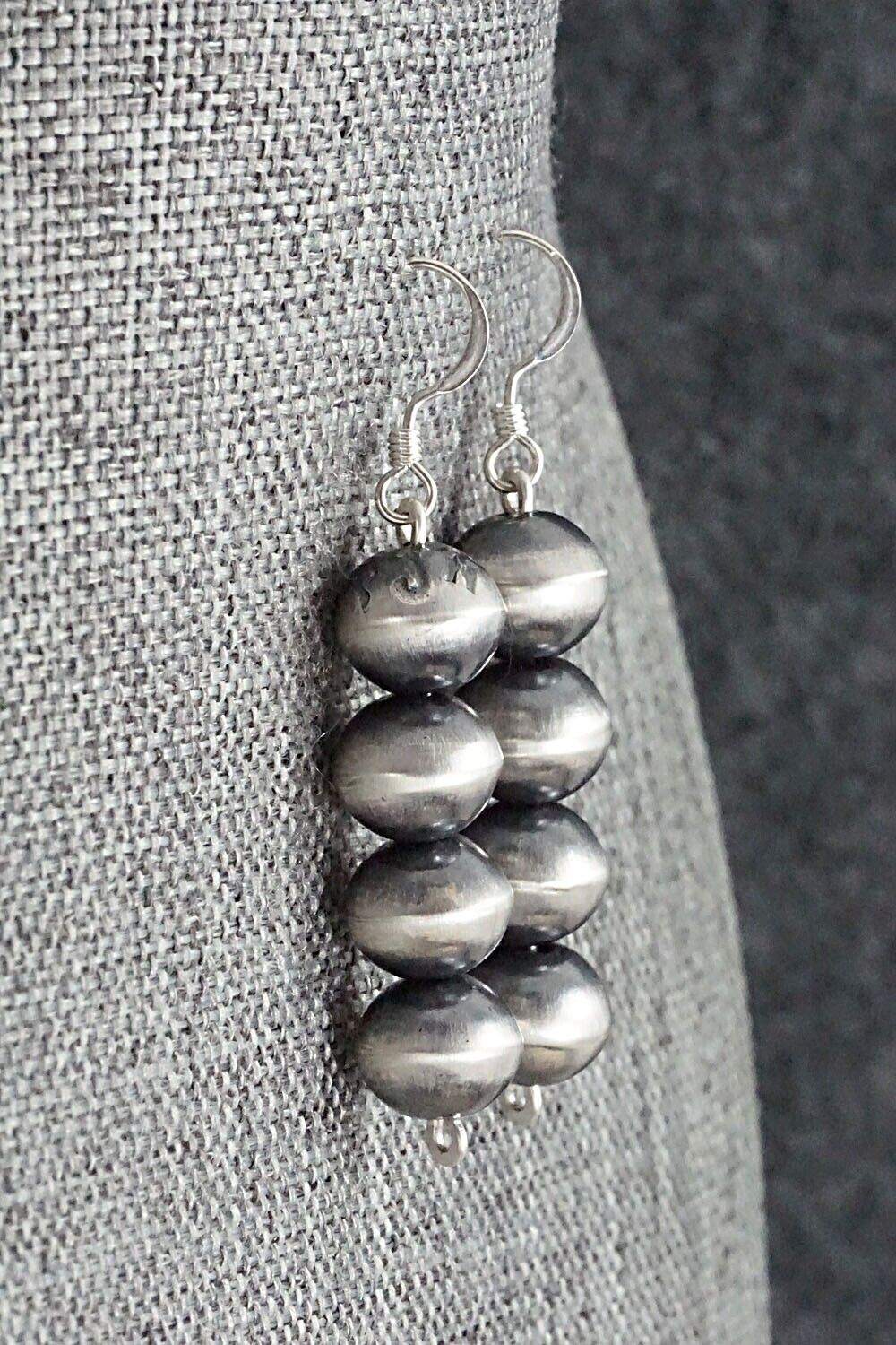 Sterling Silver Navajo Pearl Earrings - Preston Haley