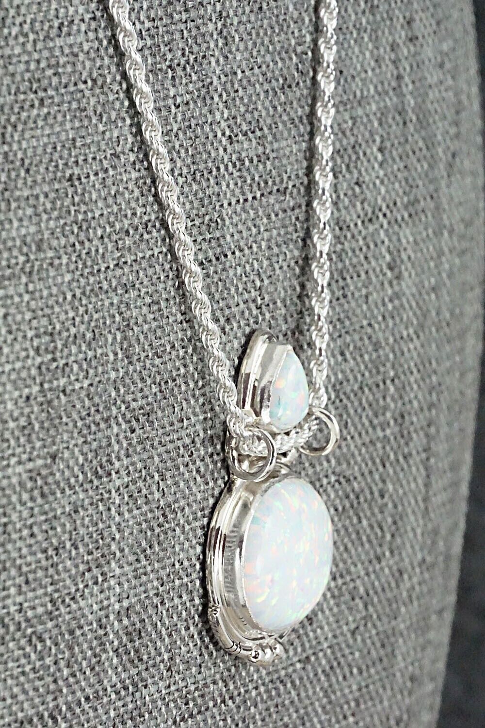 Opalite & Sterling Silver Necklace - Rita Largo