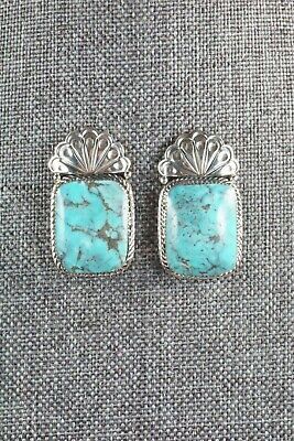 Turquoise & Sterling Silver Earrings - Sheena Jack
