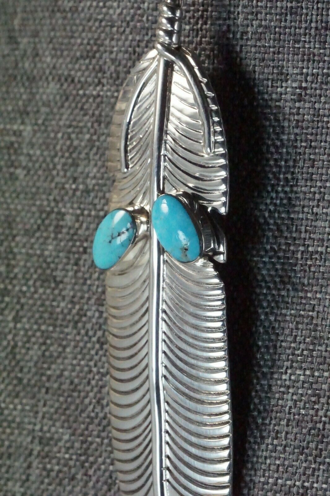 Navajo Turquoise & Sterling Silver Pendant - Greg Yazzie