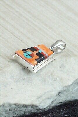 Spiny Oyster & Sterling Silver Pendant - Patty Edaakie