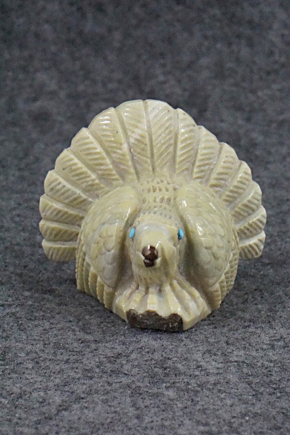 Turkey Zuni Fetish Carving - Carlton Kaamasee