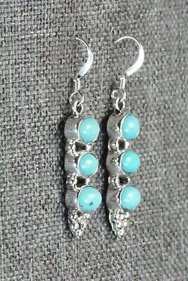 Turquoise & Sterling Silver Earrings - Gary Shorty