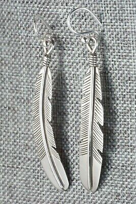Sterling Silver Feather Earrings - Joe Mace