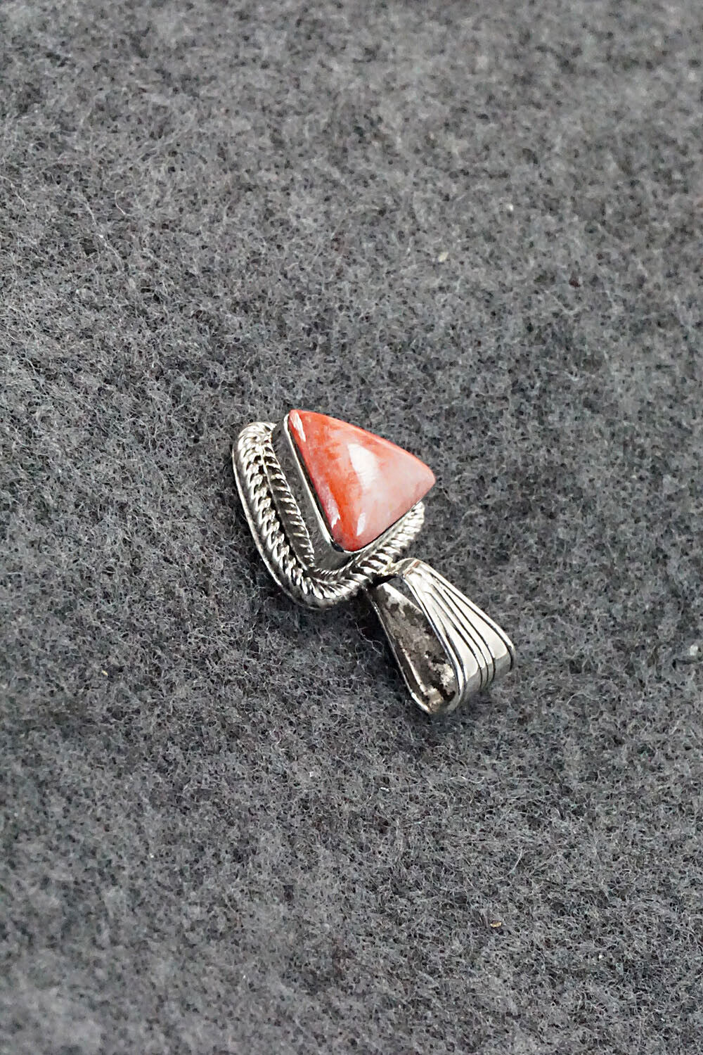 Spiny Oyster and Sterling Silver Pendant - Sadie Jim