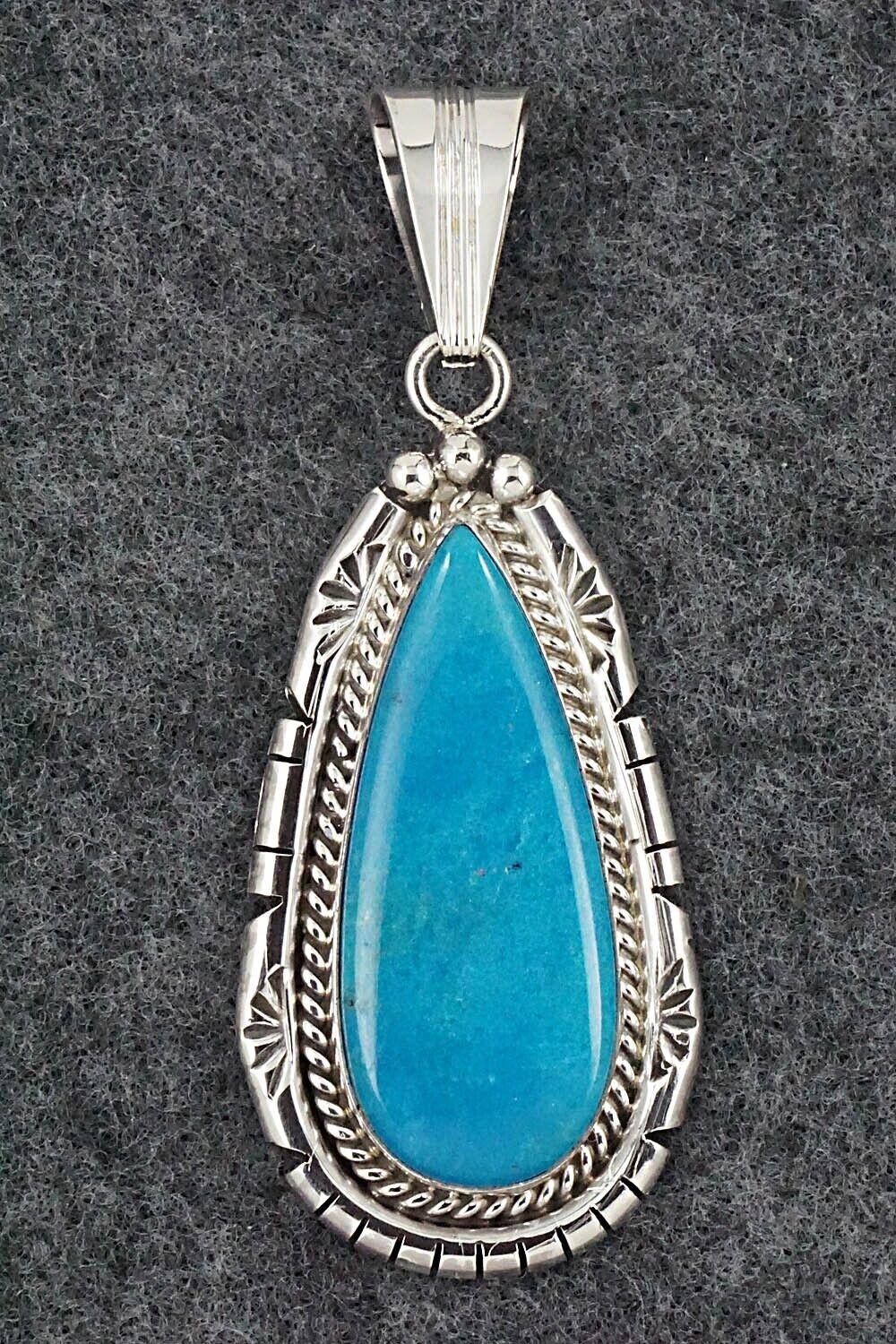 Turquoise & Sterling Silver Pendant - Samuel Yellowhair