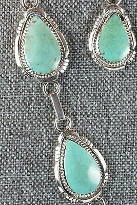 Navajo Turquoise & Sterling Silver Necklace Set - Tom Lewis
