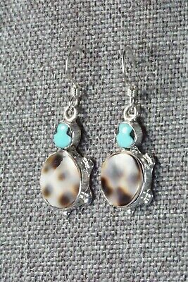 Turquoise, Shell & Sterling Silver Earrings - Kathryn Qualo