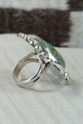 Turquoise and Sterling Silver Ring - Leslie Nez - Size 6.5