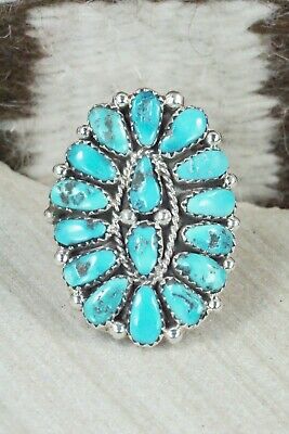 Turquoise and Sterling Silver Ring - Justina Wilson - Size 6