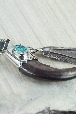 Turquoise and Sterling Silver Pendant - Ernest Hawthorne