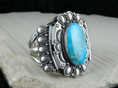Navajo Turquoise & Sterling Silver Bracelet - Raymond Delgarito - High Lonesome Trading