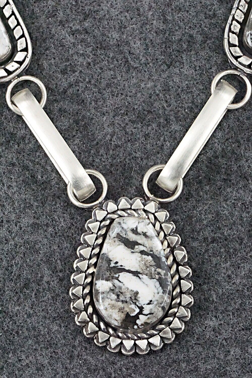 White Buffalo & Sterling Silver Necklace - Mike Smith