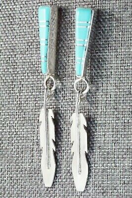 Turquoise & Sterling Silver Earrings - Terrence Panteah