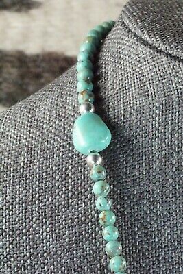 Turquoise & Sterling Silver Necklace - Navajo