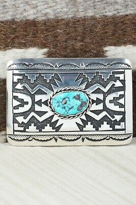 Turquoise & Sterling Silver Belt Buckle - Rosita Singer