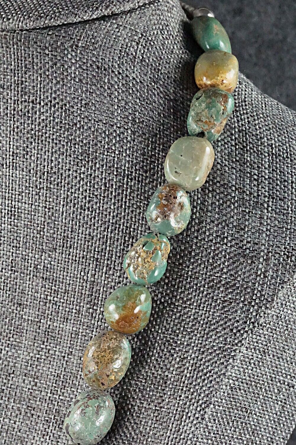 Turquoise and Sterling Silver Necklace - Louise Joe
